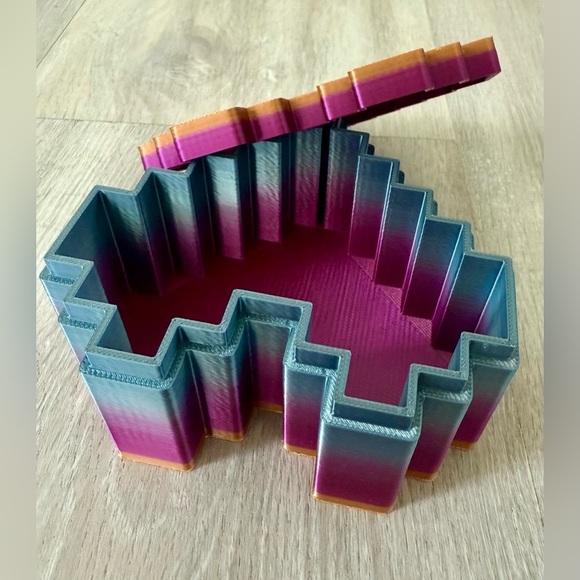 3D Printed Frustration Heart Jewelry Box Valentines Gift - Picture 3 of 15